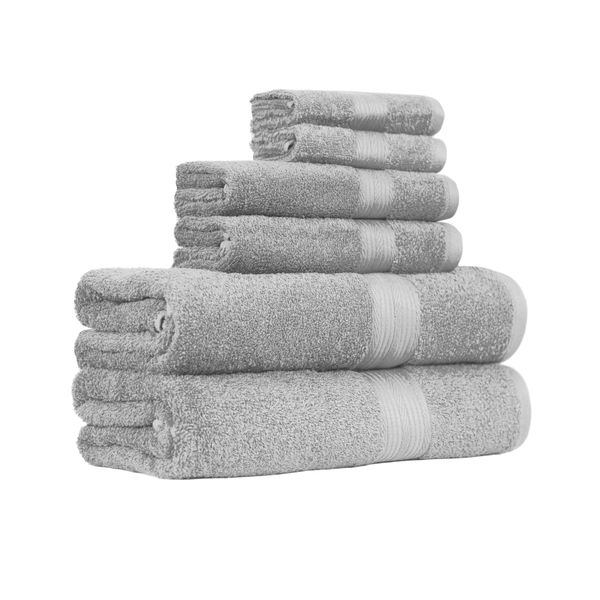 Nanwei Cotton 6 Pack Towel Pack Fade Resistant Bath Towels