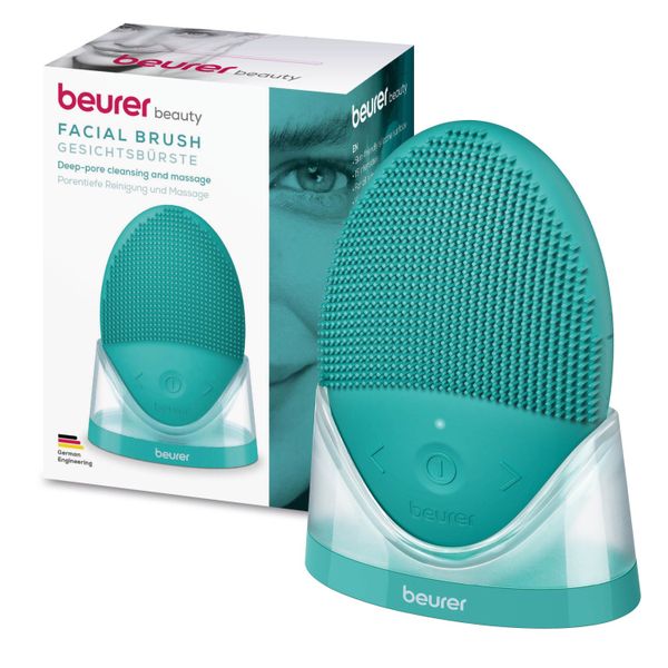 Beurer Germany Facial Brush: Cleanse &amp; Massage-Silicone-USB Recharged FC 52