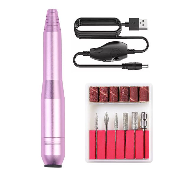 Polisher Electric Nail Drill set,20000RPM,with Nail Drill Bit Sanding Bands