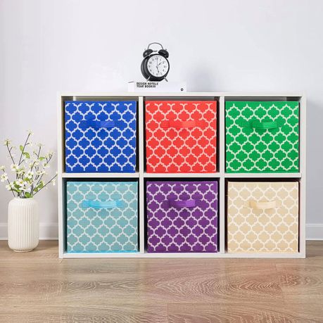 Creative Deco SET OF 6 Premium Storage Boxes - Collapsible - Multicoloured, Shop Today. Get it Tomorrow!