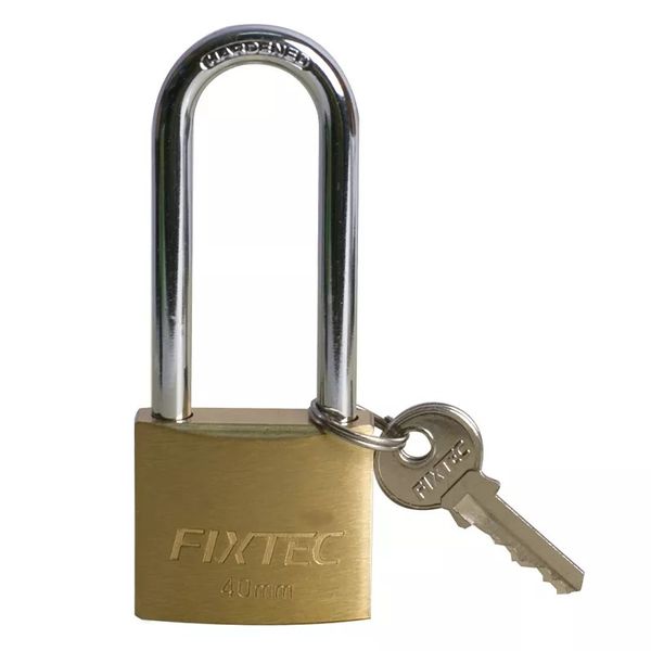 Fixtec 40mm Long Beam Brass Padlock Heavy Duty