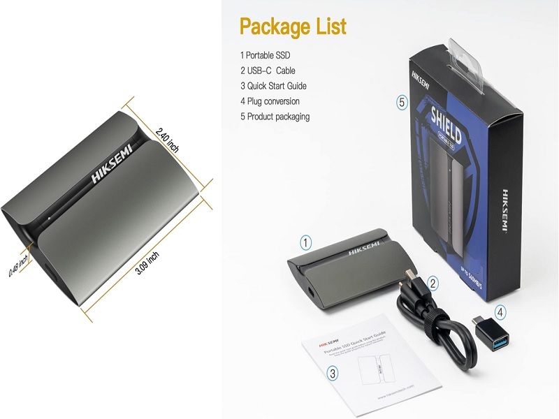 Hiksemi T300S Shield 512GB Type-C Portable SSD | Shop Today. Get