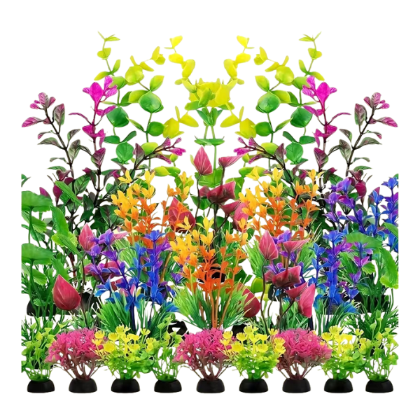 Vibrant Artificial Plants for Fish Tanks | 25-Piece