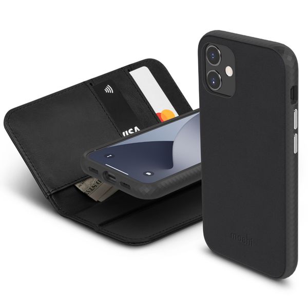 Moshi Overture Wallet Case For iPhone 12 MINI - Black