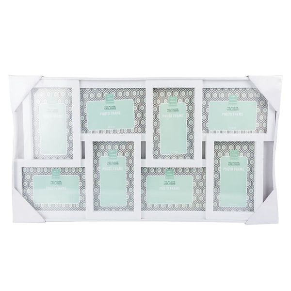 Bulk Pack x 2 Picture-Frame Collage Plastic 8-Hole