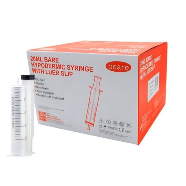 Beare - Syringe 20ml Luer Slip 50's