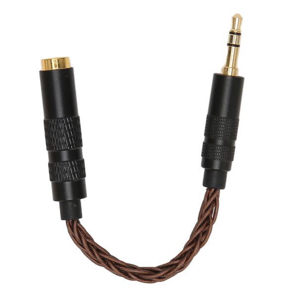 4.4mm Balanced Female to 3.5mm Stereo Male Adapter Cable Gold Connectors