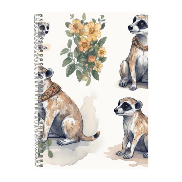 MEERKAT Watercolor Gift Idea A4 Notepad 235