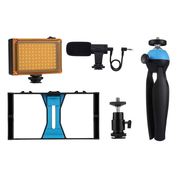 PULUZ 4 in 1 Vlogging Live Broadcast LED Selfie Light