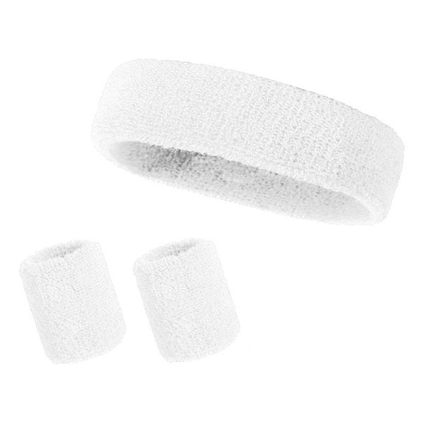 3-Piece Sweatband And Wrist Sweatbands Set 80s Neon Sports Headband Tennis