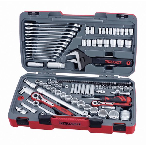 TengTools - 127PC 1/4", 3/8", 1/2" Drive Tool Set Metric &amp; AF - TM127