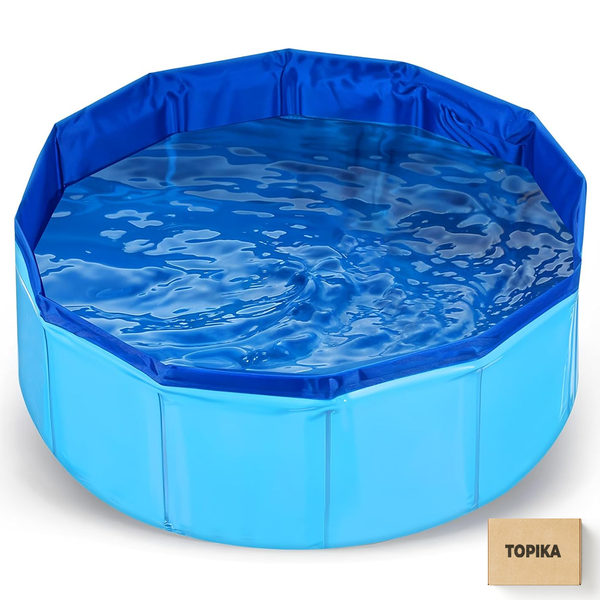 Topika Dog Pool, Portable Swimming Pools for Pet, Plastic Baby Pool