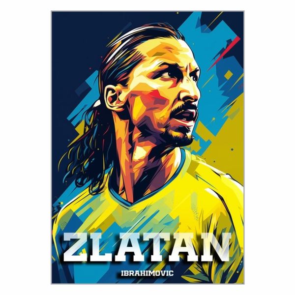 Zlatan Ibrahimovic Painting Poster - A1