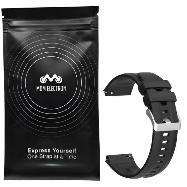 Silicone Strap Compatible with Huawei Watch GT 5 Pro 46mm-Black