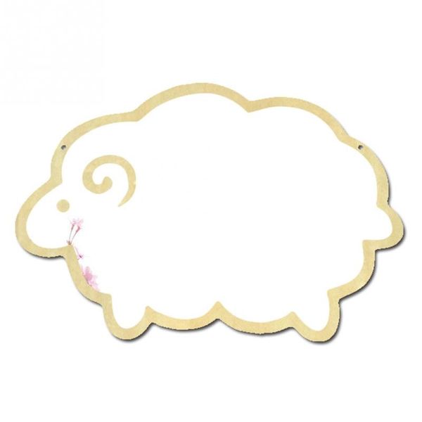 Home Decor Nordic Wooden Mirror Sheep