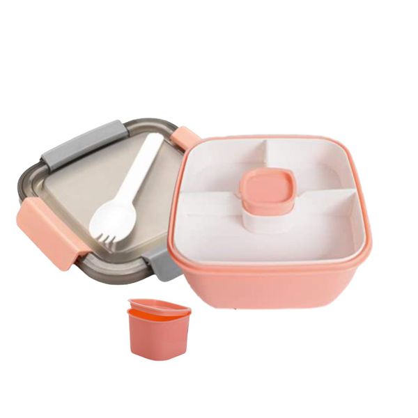 1.5L BPA Free Multi-Compartment Salad On-the-Go Bento Box Lunch Box