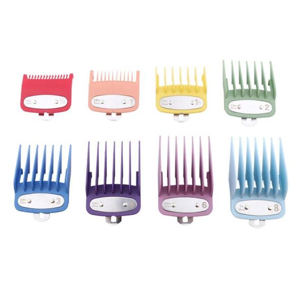 8 Pieces Hair Clipper Guide Combs - Fade Cutting &amp; Styling Kit for Barbers