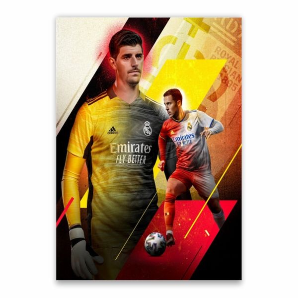 Eden Hazard And Thibaut Courtois Poster - A1