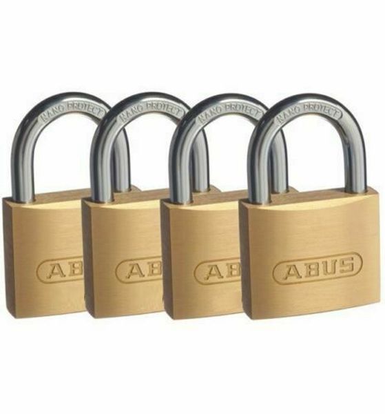 Abus Padlock Solid Brass 20mm - 4 in a Pack