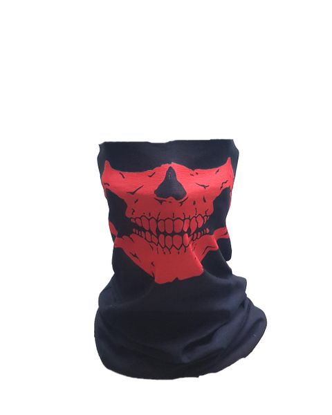 SKA Skull Tube Mask - Black &amp; Red