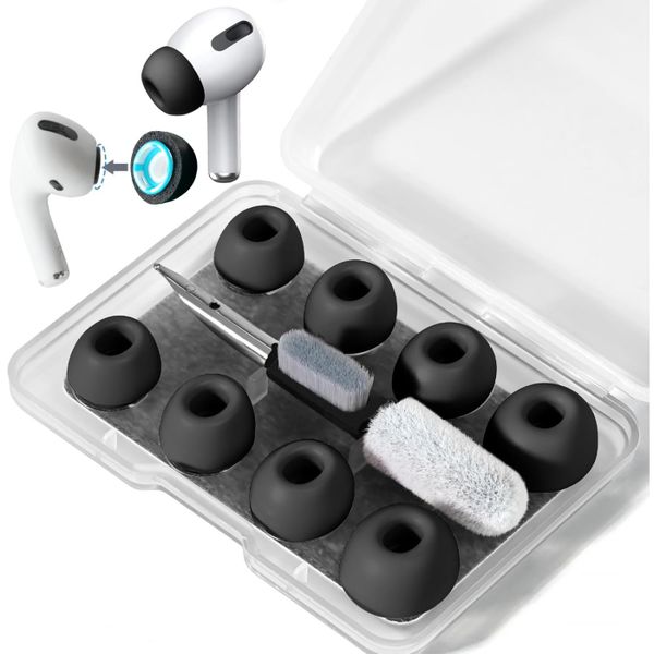 4 Packs Memory Foam Replacement Earbud Tips Compatible With AirPods Pro 1/2