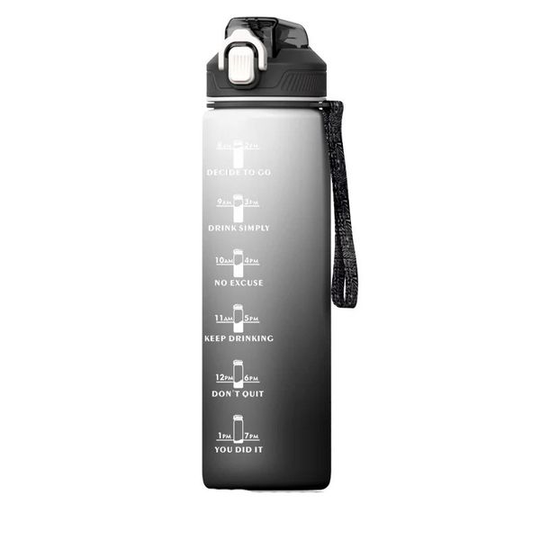 1L Water Bottle with Motivational Time Markers