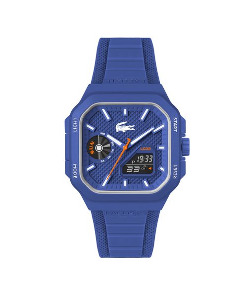 Lacoste Watches Men's LC33 Square 44x50mm Blue TR90 Case with Blue Dial