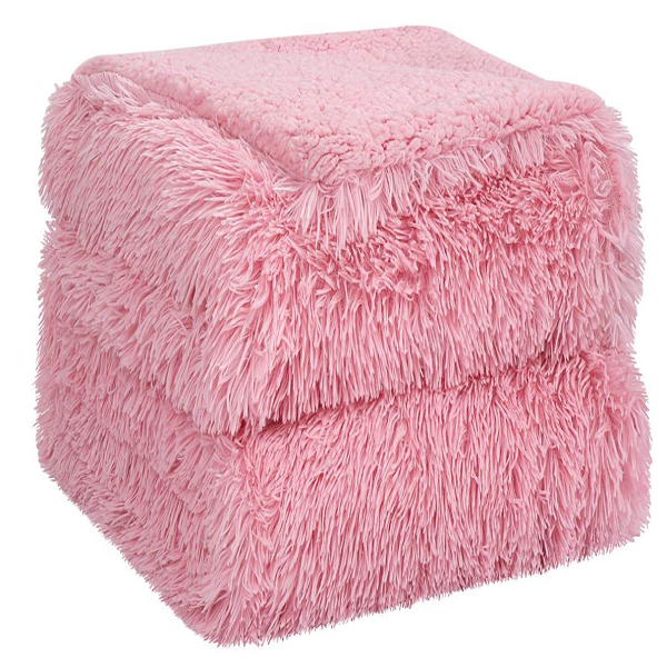 Soft Warm Couch and Bed Fluffy Throws - Pink