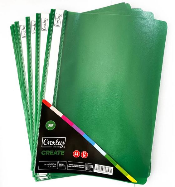Croxley Quotation Folder Green Pack of 12's