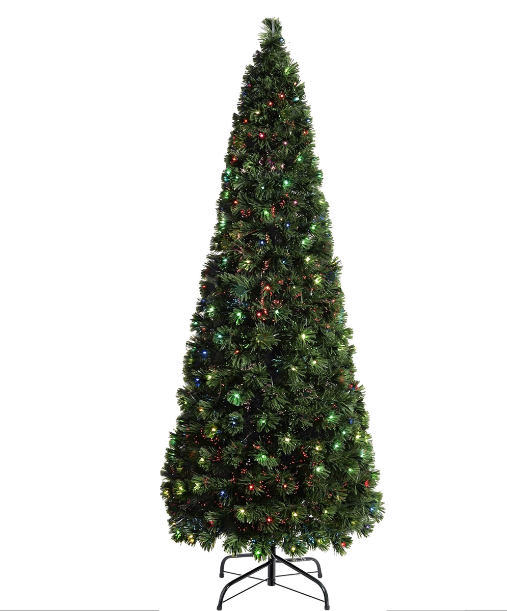 1.8m Christmas Tree with Built-In RGB LED Lights & Fiber Optics | Shop ...