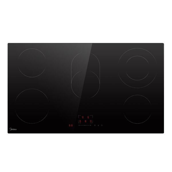 Midea 90cm 5 Plate Ceramic Hob with Touch Control - Black Glass