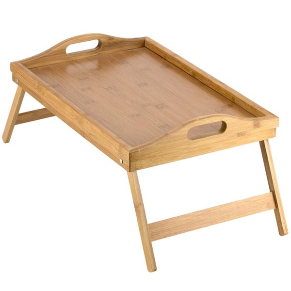 Foldable Bamboo Bed Breakfast Folding Tray - 50 cm