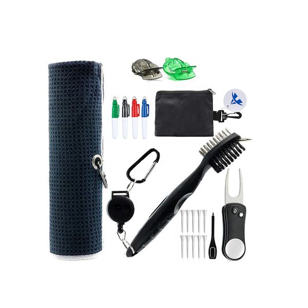 21 Pieces Golf Cleaning Tools Kit Golf Tees Ball Alignment Tools with Pen