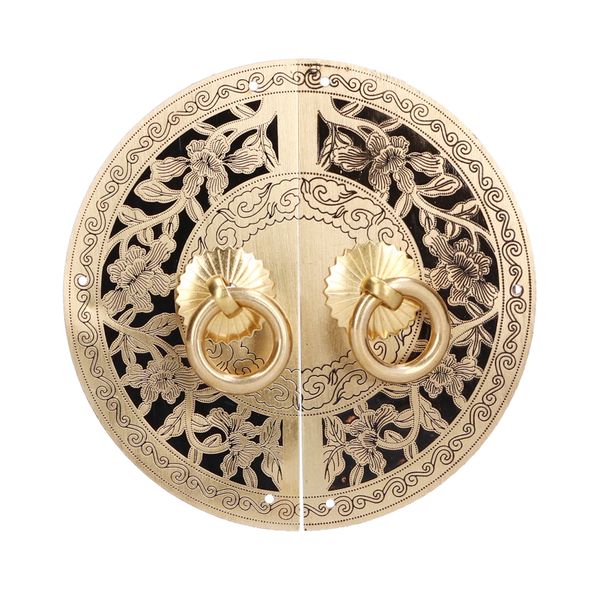 Round Brass Knob 11cm Floral for Cabinet Wardrobe Door