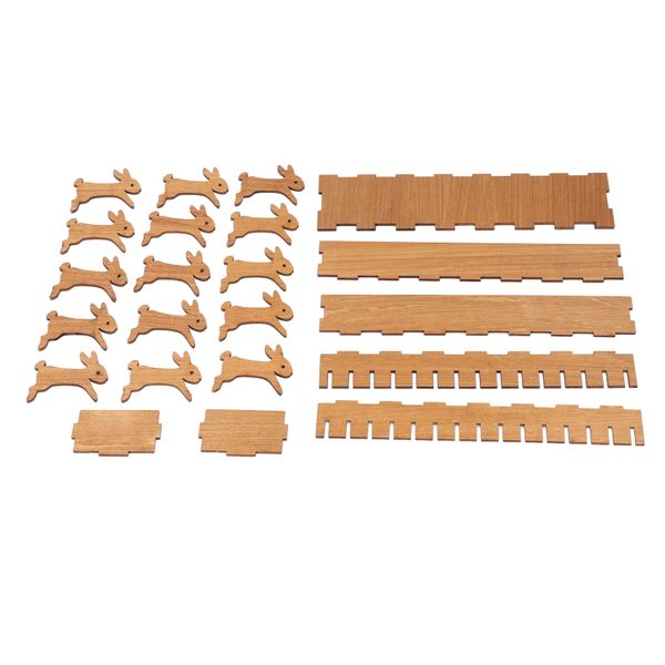 Wooden Bunny Shaped Spool Organizer Set for Knitting Sewing