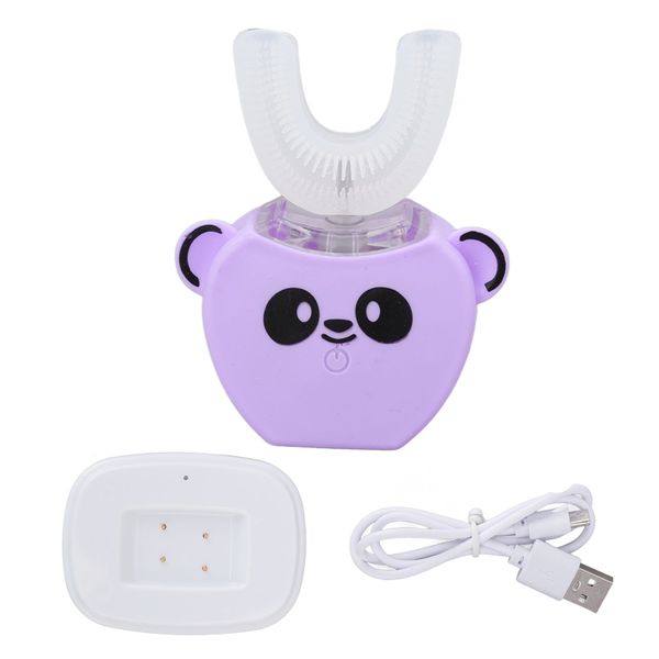 Kids U Shape Electric Toothbrush Purple image