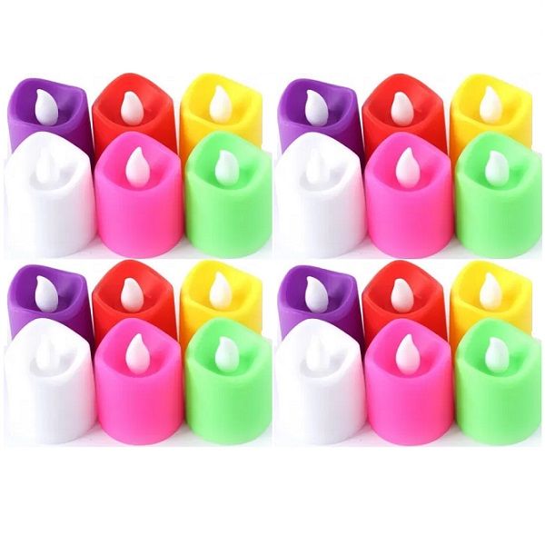 LED Light Candles 24 Multi Colour Pack Shop Today. Get it Tomorrow