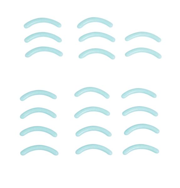 20 Piece Eyelash Curler Silicone Replacement Pads With Storage Box - Blue