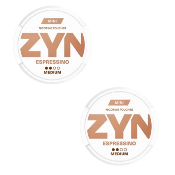 Zyn Mini Nicotine Pouches - Espressino Medium (3mg) - 2 Pack (30 Pouches)