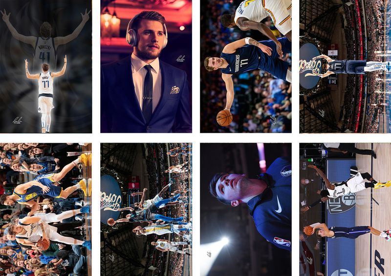 8 Pieces NBA Luka Don?i? Posters Frameless 11.5x16.5 Inch