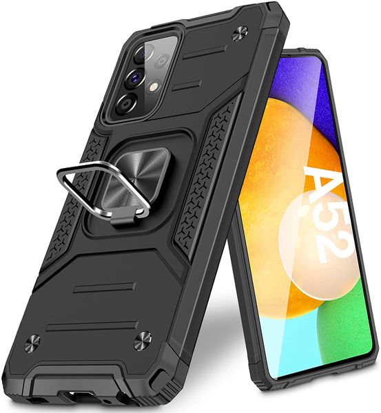 MDM Heavy Duty Dual Layer Shockproof Case For Samsung A52 - Black