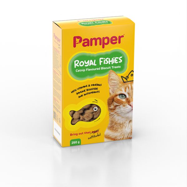 Pamper Royal Fishies Cat Biscuits Catnip