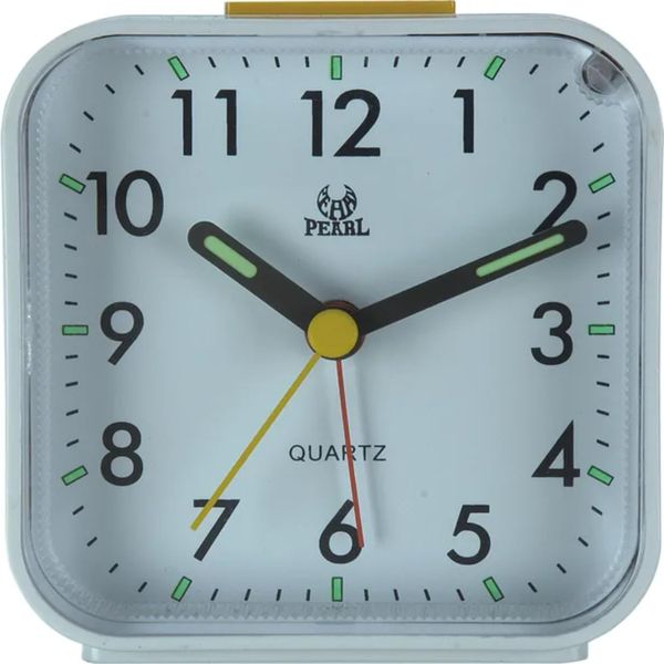 Analogue Alarm Clock Silent Bedside Clock with Snooze Function Nightlight