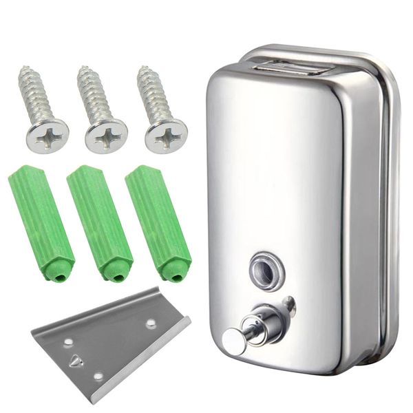 Wall Soap Dispenser Stainless Steel Soap Dispenser Bathroom Shampoo Pump
