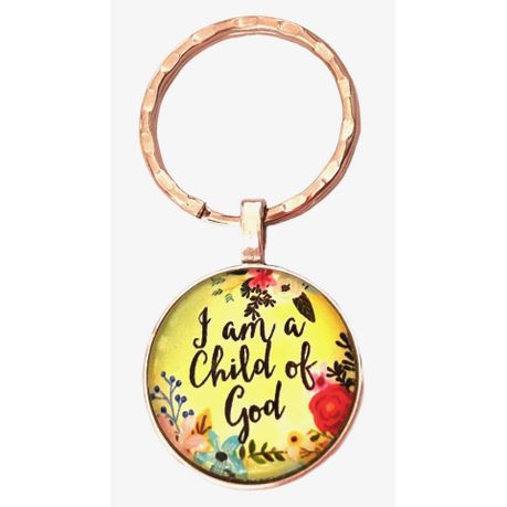 Keyring with Christian Quote - I am a Child of God Image