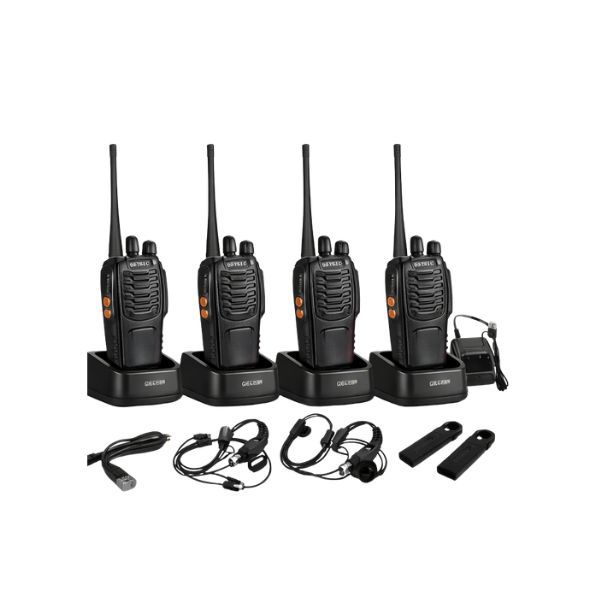 BF-888S Portable Two-Way Radios UHF Long Range - Pack of 4