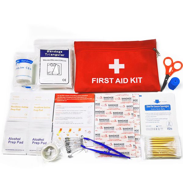 74 Piece First Aid Kit Essentials Emergency Set for Car Home Travel Camping
