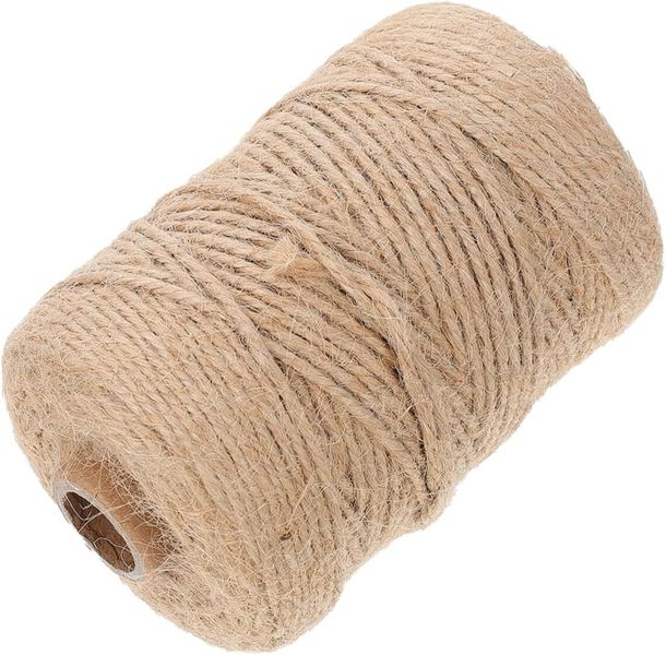 1 Roll Jute Twine For Crafts Thick Vintage Khaki Rope For Decorations