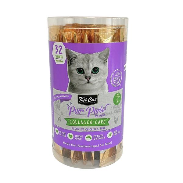 Purr Puree Plus+ Collagen Care Chicken/Tuna (32 x 15g packets)
