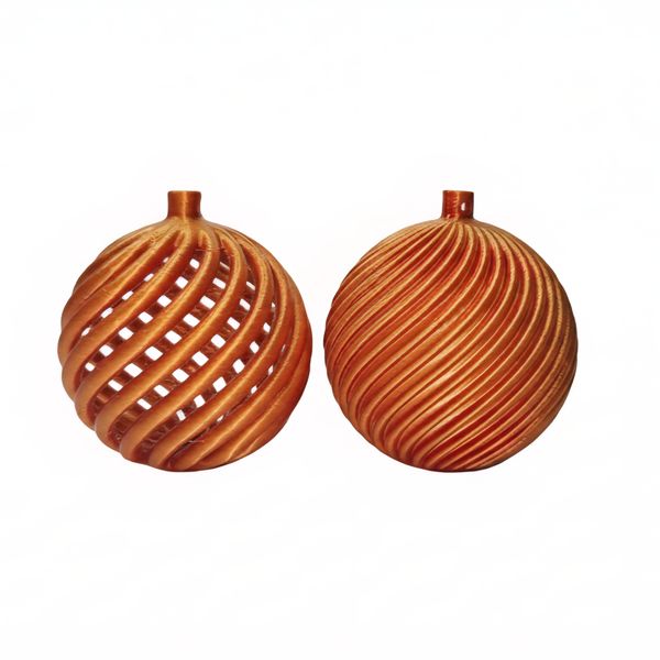 Christmas Tree Decorations - Swirl Design Balls, 4 Pack